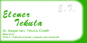 elemer tekula business card